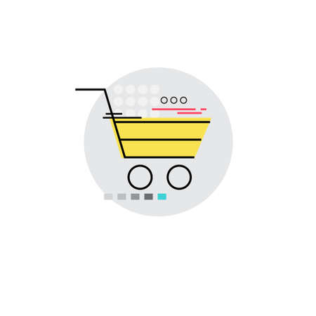 Shopping Cart Trolley Big Sale Banner Vector Illustrationのイラスト素材