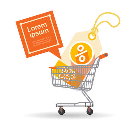 Shopping Cart Big Sale Banner Vector Illustrationのイラスト素材