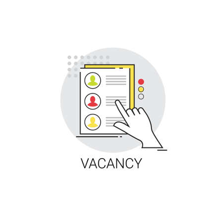 Recruitment Candidate Job Position Vacancy Icon Business Concept Vector Illustrationのイラスト素材