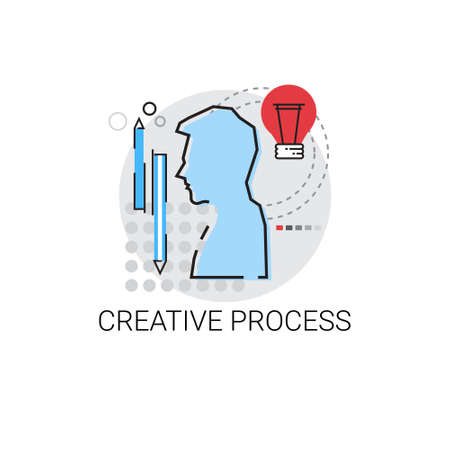 New Idea Inspiration Creative Process Business Icon Vector Illustrationのイラスト素材
