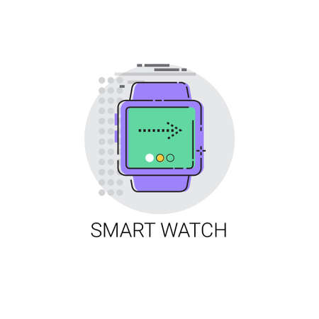 Wearable Tech Smart Watch Technology Electronic Device Vector Illustrationのイラスト素材