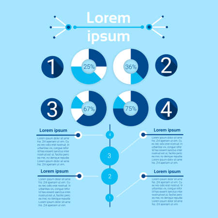 Graph Set Finance Diagram Infographic Icon Financial Business Chart Flat Vector Illustrationのイラスト素材