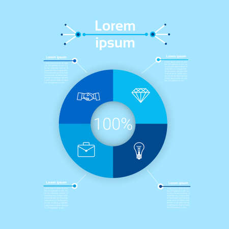 Graph Set Finance Diagram Infographic Icon Financial Business Chart Flat Vector Illustrationのイラスト素材