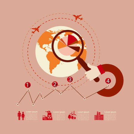Graph Set Environment Diagram Infographic Icon Business Chart Flat Vector Illustrationのイラスト素材