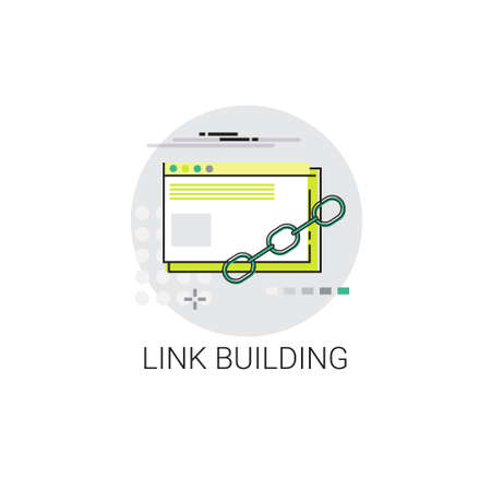 Link Building Seo Keywording Search Icon Vector Illustrationのイラスト素材
