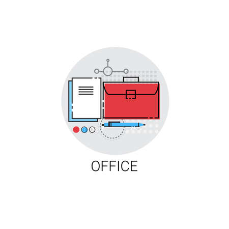 Briefcase Business Office Stuff Icon Vector Illustrationのイラスト素材