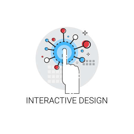 Interactive Design Creative Technology Icon Vector Illustrationのイラスト素材
