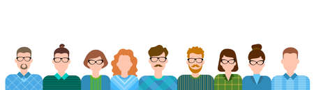 Business People Cartoon Character Set Man Woman Collection Flat Vector Illustration