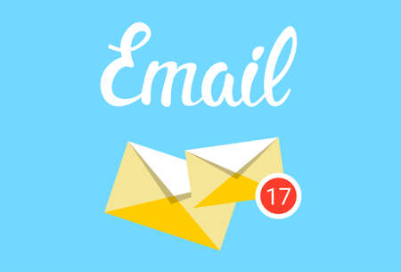 Envelope Email Inbox Message Send Business Mail Flat Vector Illustration
