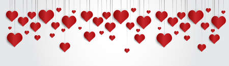 Valentine Day Gift Card Holiday Love Heart Shape Flat Vector Illustrationのイラスト素材