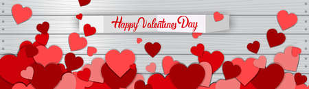 Valentine Day Gift Card Holiday Love Heart Shape Flat Vector Illustrationのイラスト素材