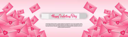 Valentine Day Gift Card Holiday Love Heart Shape Flat Vector Illustrationのイラスト素材