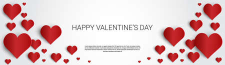 Valentine Day Gift Card Holiday Love Heart Shape Flat Vector Illustrationのイラスト素材