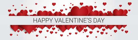 Valentine Day Gift Card Holiday Love Heart Shape Flat Vector Illustrationのイラスト素材