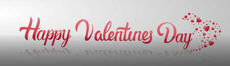 Valentine Day Gift Card Holiday Love Heart Shape Flat Vector Illustrationのイラスト素材