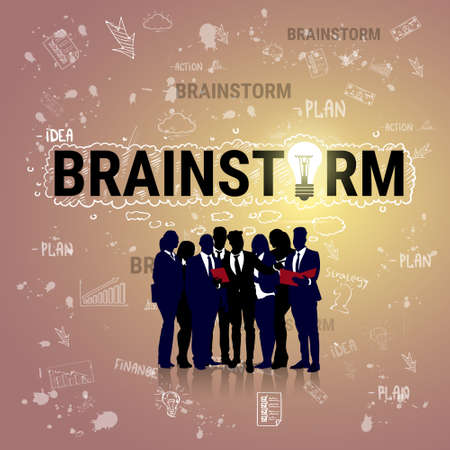 Businesspeople Group Team Brainstorm Business Plan Strategy Concept Startup Developmentのイラスト素材
