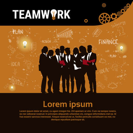 Businesspeople Group Team Brainstorm Teamwork Business Plan Strategy Concept Startup Developmentのイラスト素材