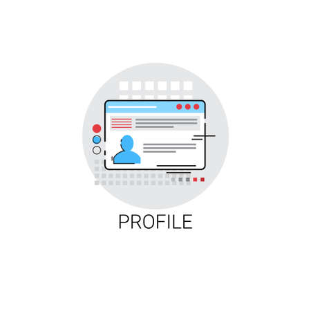 Network Profile Website Internet Icon Illustrationのイラスト素材