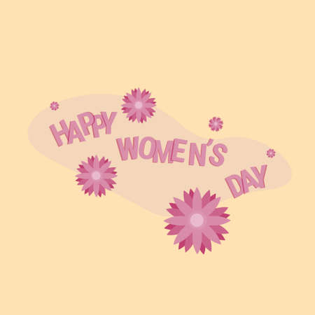 8 March International Women Day Greeting Card Flat Vector Illustrationのイラスト素材