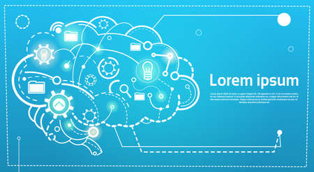 Brainstorming Briefing Idea Creative Concept Business Banner Vector Illustrationのイラスト素材