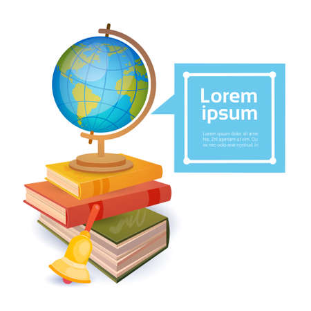 Books Stack School Stuff Education Concept Flat Vector Illustrationのイラスト素材