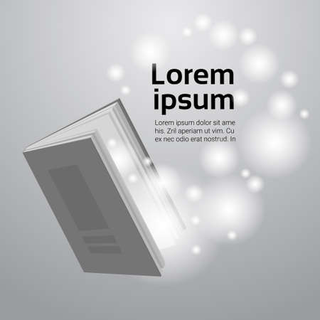 Open Book Library Read School Education Knowledge Concept Flat Vector Illustrationのイラスト素材