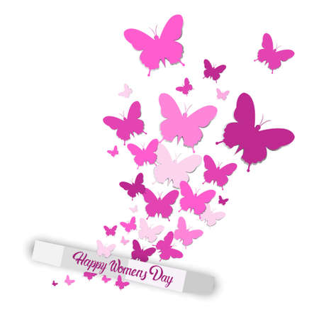 8 March International Women Day Greeting Card Flat Illustration.のイラスト素材