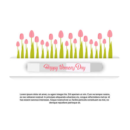 8 March International Women Day Greeting Card Flat Illustration.のイラスト素材