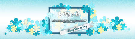 8 March International Women Day Greeting Card Flat Vector Illustrationのイラスト素材