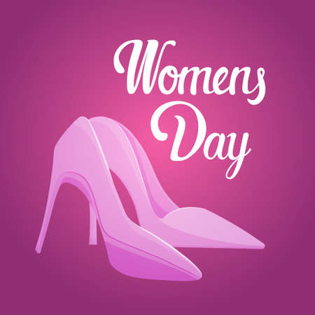 8 March International Women Day Greeting Card Flat Vector Illustrationのイラスト素材