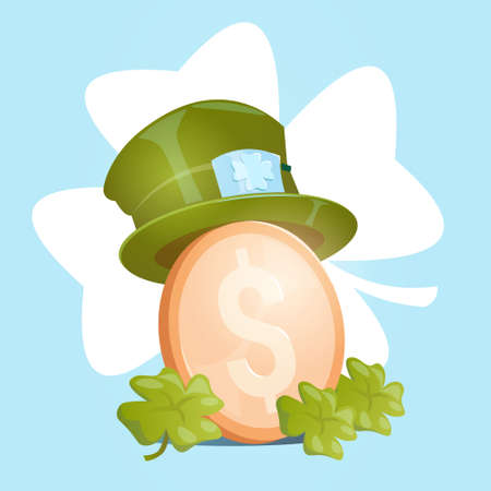 Saint Patrick Day Beer Festival Banner Greeting Card Flat Vector Illustrationのイラスト素材