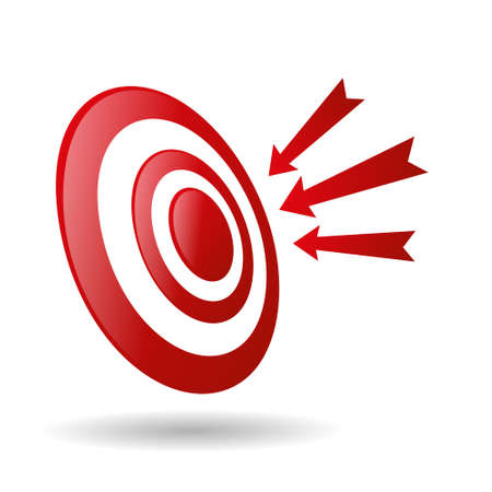 Archery Target With Arrows Archer Sport Game Competition Icon Illustrationのイラスト素材