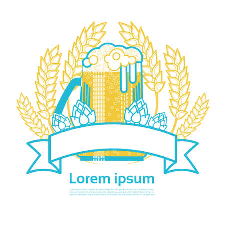 Saint Patrick Day Beer Festival Banner Greeting Card Vector Illustrationのイラスト素材