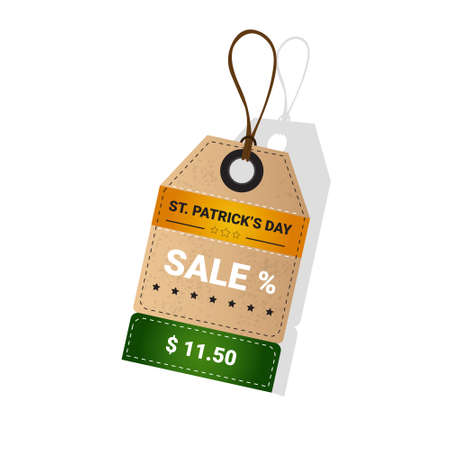 Saint Patrick Day Beer Festival Special Offer Discount Sale Flat Vector Illustrationのイラスト素材