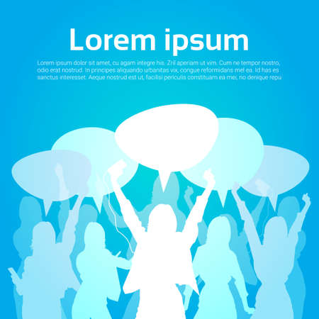 Silhouette Woman Group Dancing Night Club Light Flat Illustrationのイラスト素材