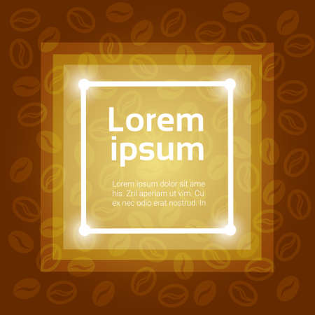 Coffee Beans Background Break Breakfast Drink Beverage Banner Flat Vector Illustrationのイラスト素材