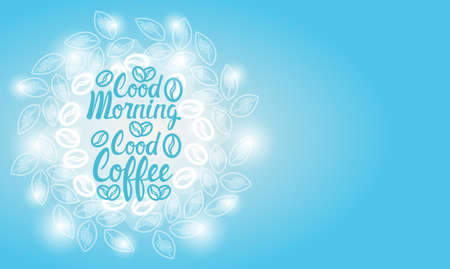 Good Morning Coffee Break Breakfast Drink Beverage Banner With Copy Space Flat Vector Illustrationのイラスト素材