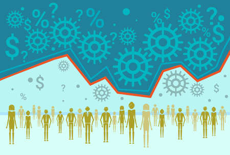 Abstract Business Brainstorming Concept New Idea Development Infographic Banner Flat Vector Illustrationのイラスト素材