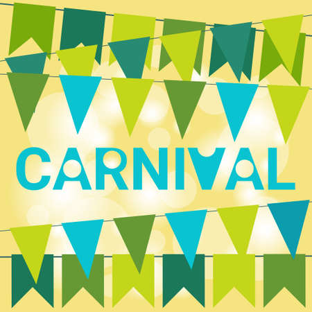 Brazil Carnival Rio Holiday Party Celebration Flat Vector Illustrationのイラスト素材