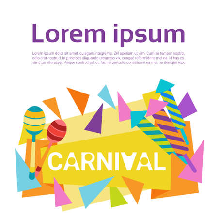 Brazil Carnival Colorful Rio Holiday Party Celebration Flat Vector Illustrationのイラスト素材