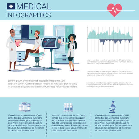 Health Medicine Infographics Information Banner With Copy Space Vector Illustrationのイラスト素材