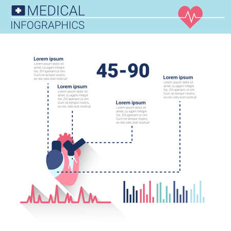 Health Medicine Infographics Information Banner With Copy Space Vector Illustrationのイラスト素材