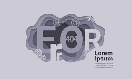 404 Not Found Problem Internet Connection Error Vector Illustrationのイラスト素材