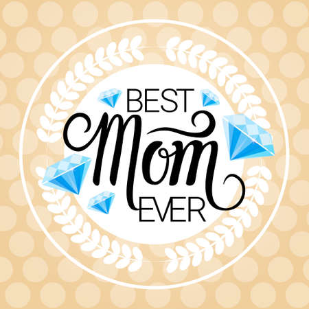 Happy Mother Day, Spring Holiday Greeting Card Banner Flat Vector Illustrationのイラスト素材