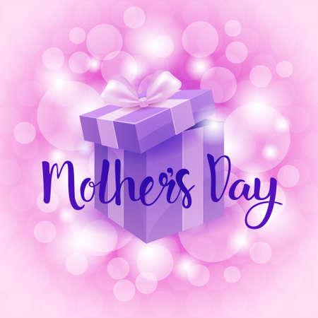 Happy Mother Day, Spring Holiday Greeting Card Banner Flat Vector Illustrationのイラスト素材