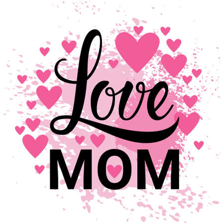 Happy Mother Day, Spring Holiday Greeting Card Banner Flat Vector Illustrationのイラスト素材