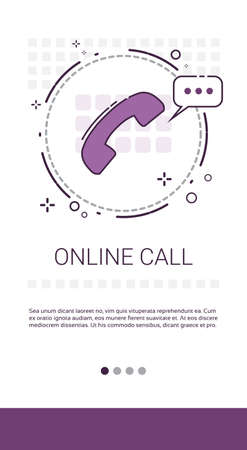 Online Call Customer Consulting Support Service Banner Vector Illustrationのイラスト素材
