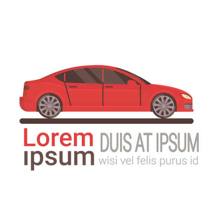 Modern Car Electric Charging Eco Friendly Vehicle Flat Vector Illustrationのイラスト素材