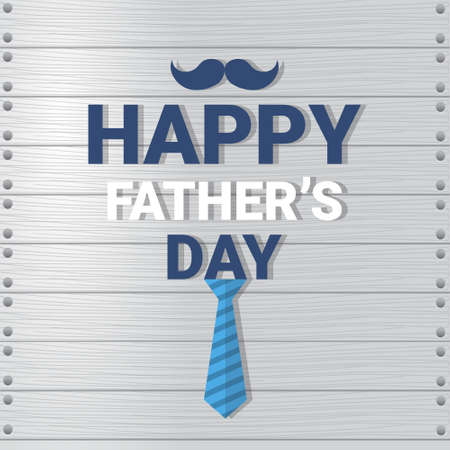 Happy Father Day Family Holiday Greeting Card Poster Flat Vector Illustrationのイラスト素材