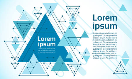 Abstract Triangle Geometrical Background Banner Copy Space Vector Illustrationのイラスト素材
